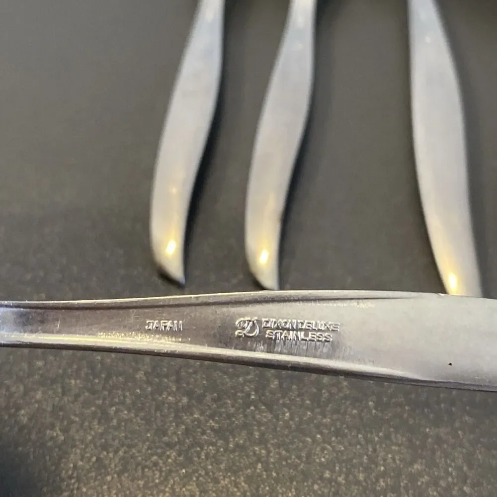 Vintage Atomic Star Starburst Dixon Deluxe Stainless Steel Flatware 1960's Japan
